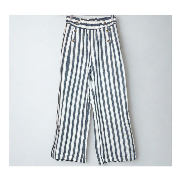 Robert Louis Linen Blend Wide Leg Pants S Nautical Coastal Boho Old Money Resort - Picture 1 of 5